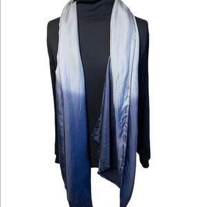 J. Crew ombré blue long scarf in Rayon light blue dark blue